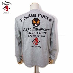 SALE セール 新品 テッドマン TEDMAN ロングTシャツ アッシュ44(XL) US AIR FORCE エフ商会 342 メンズロンt カットソー