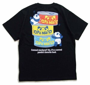 新品 パンディエスタ ポケットTシャツ 黒M サバ缶詰め パンダ半袖t メンズTシャツ カットソー PANDIESTA 523352 新着