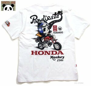 新品 パンディエスタ×ホンダ Tシャツ モンキー 白XL HONDA公認 Z50j半袖t パンダ PANDIESTA メンズtシャツ カットソー 523500