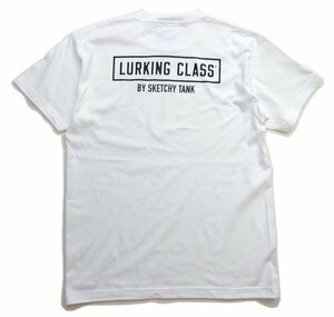 新品 LURKING CLASS 白L ラーキングクラス ロゴTシャツ メンズ半袖t st14 メンズt カットソー