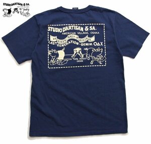 新品 ダルチザン ロゴTシャツ 紺L 日本製 半袖t STUDIO D' ARTISAN メンズtシャツ カットソー 8119