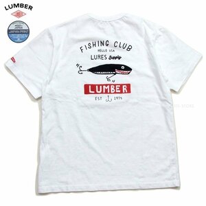 新品 ランバー Tシャツ ルアー 白XL ルアー トップウォーター 男女兼用 LUMBER フィッシング 釣りtシャツ メンズt カットソー 241120