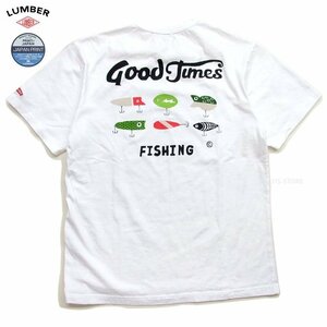 新品 ランバー Tシャツ 白XL ルアー フィッシング LUMBER 釣りtシャツ オールドルアー 男女兼用 カットソー 241363