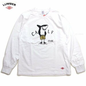 新品 ランバー ロングTシャツ 白XL シャーク LUMBER サメロンt 鮫ロンt メンズtシャツ カットソー 232432 新着