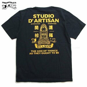 新品 ダルチザン ビリケンTシャツ 黒M 日本製 STUDIO D' ARTISAN メンズtシャツ カットソー 004 新着