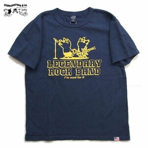 新品 ダルチザン プリントTシャツ 紺XL 日本製 STUDIO D' ARTISAN メンズtシャツ カットソー 8144B 新着