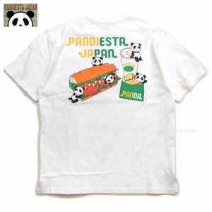 新品 パンディエスタ ポケットTシャツ 白M フレッシュサンド パンダ半袖t メンズTシャツ カットソー PANDIESTA 554354 新着