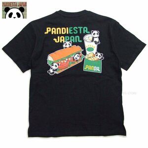 新品 パンディエスタ ポケットTシャツ 黒XL フレッシュサンド パンダ半袖t メンズTシャツ カットソー PANDIESTA 554354 新着