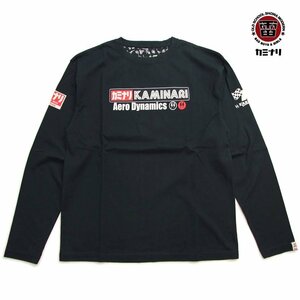 新品 カミナリ ロングＴシャツ 黒XL 昭和の名車 旧車 カミナリ エアロ 雷 198 メンズロンt カットソー