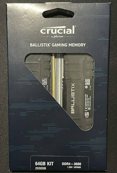 Crucial Ballistix DDR4-3600 32GB×2 64GB BL2K32G36C16U4B Micron 絶版 希少 送料無料
