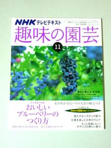 趣味の園芸 2008年11月号 おいしいブルーベリーのつくり方 レモン オリーブ ハボタン サザンカ バラ カエデ　NHKテレビテキスト