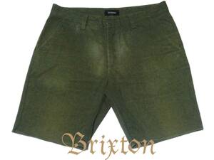 ★クールなブランド! BRIXTON ブリクストン Toil II Short チノ ショーツ★緑 短パン 半ズボン 古着 ワーク バイク サーフ ショートパンツ