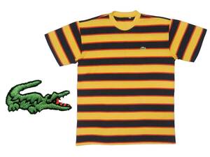 ★オシャレなボーダー! クロコダイル CROCODILE 鹿の子 Tシャツ ★古着 ワニロゴ 