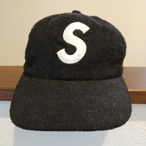 ☆送料無料☆ Supreme 21ss Terry S Logo 6-Panel Black シュプリーム Sロゴ キャップ ウール ロロピアーナの画像4