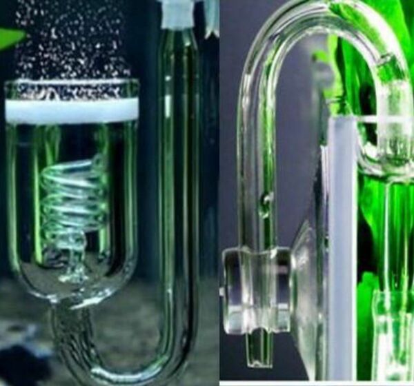 CO2ディフューザー&U字型ガラスアダプター、チェックバルブ