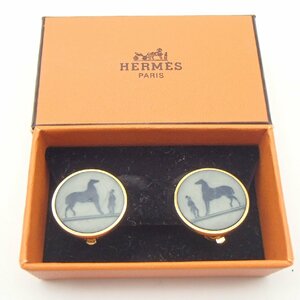 ◎HERMES エルメス イヤリング　/ 七宝焼き ゴールド アクセサリー◎SH