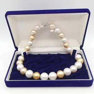 * pearl necklace / approximately 141g circle sphere 16.2./ pearl accessory multicolor *KU