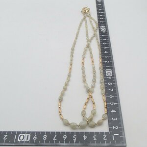 * Stone stone series necklace /K14 585 approximately 22.4g/ accessory natural stone Stone *KK