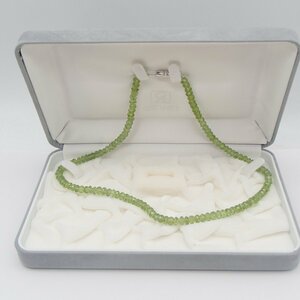 * peridot necklace /K14WG approximately 26.2g/ accessory natural stone Stone peridot *KK