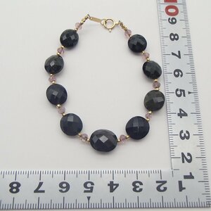 * color stone bracele /K18 750 approximately 8.2g/ accessory natural stone Stone *JK