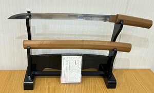 * Japanese sword side .. Zaimei : under total . Fujiwara gold britain length 42.6cm sword blade weight approximately 403g rust equipped * blade ...*KS