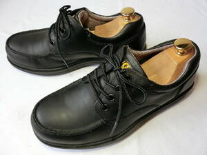 HAWKINS Hawkins US7 25. rom and rear (before and after) leather shoes leather shoes black U chip 