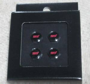 [ remainder barely ] Subaru STI valve cap set black 4 piece entering SUBARU [ST28102Z2000]