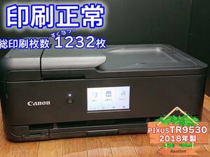 ☆印刷正常☆ 1円スタ PIXUS TR9530 キャノン Canon インクジェット複合機 プリンター ブラック / 2018年製 中古 (管：AZBVT)