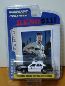 ★グリーンライト 1/64　RENO 911!　ジム・ダングル　　1998 フォード クラウン ビクトリア インターセプター　 未開封★