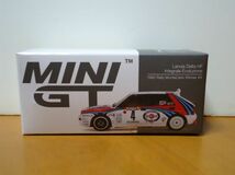 ★MINI GT 1/64　ランチア デルタ HF インテグラーレ エボルツィオーネ　1992 ラリーモンテカルロ 優勝　#4　　455★_画像1