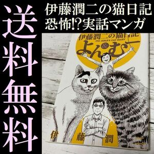 送料無料　伊藤潤二の猫日記 よん&むー　実話コミック　ホラー系猫マンガ　ギャグ お笑い猫マンガ