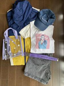 [ superior article ] girl set sale junior high school student upper grade wego pull over T-shirt Champion 