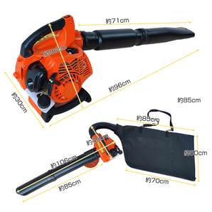ブロワー バキューム エンジン式 集塵機 2サイクル 25.4cc ハンディ 落ち葉 吸い込み 吹き飛ばし 送風機 掃除 剪定 除草 作業 工具 ny440の画像9