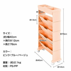 送料無料 マガジンラック おしゃれ スリム 大容量 キャスター付き ワゴンタイプ 移動 雑貨屋文具 小物 収納 収納用品 理容室 sg109