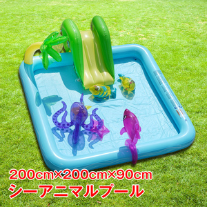  free shipping si- animal pool vinyl pool BIG size playing in water home use pool float attaching slipping pcs attaching pool wheel throwing fountain pool ny505