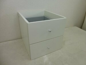 10646●IKEA イケア KALLAX カラックス インサート 引き出し2段 ホワイト その1●