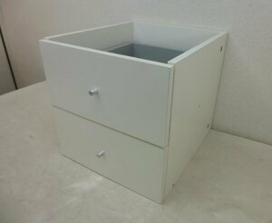 10647●IKEA イケア KALLAX カラックス インサート 引き出し2段 ホワイト その2●