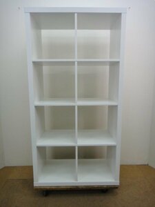 10642 # open shelf display shelf record shelves white width 76 x depth 39 x height 146.5cm #