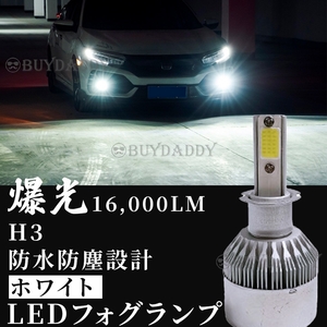 大人気 16000lm LED フォグランプ H3 ホワイト 12v 24v フォグライト 送料無料 送料無料