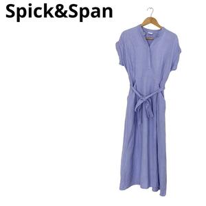Spick and Span リネンワンピース　半袖　膝丈 スピックアンドスパン
