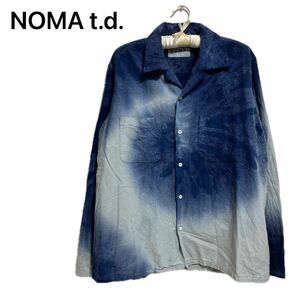 NOMA t.d. ノーマティーディー シャツ　タイダイ　レクセル ブルー　カジュアル　サイズ3　L