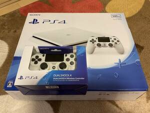 【ジャンク】SONY PlayStation 4 CUH-2000A B02 Glacier White 外箱、説明書、付属品有り 、純正コントローラもう1個付き　ジャンク