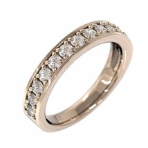 天然ダイヤモンド ハーフ エタニティー リング オーダーメイド結婚指輪にも 4月誕生石 ピンクゴールドk18_画像4