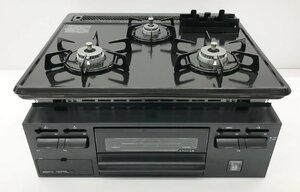 【rmm】 美品 ハーマン ガスビルトインコンロ EG32T1V 3口コンロ 2023年 07月 片面焼きグリル カラー：ブラック 都市ガス用