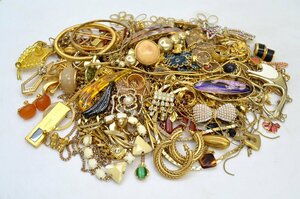  accessory Junk necklace brooch earrings bracele ornament other Gold color summarize approximately 1kg [fui]