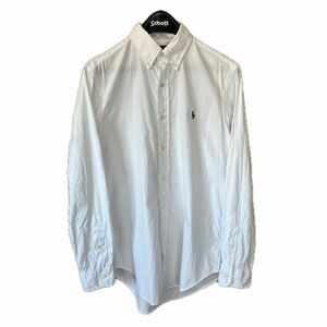 ラルフローレン ボタンダウン RalphLauren ホワイトシャツ シャツ ポニー刺繍 90s 古着
