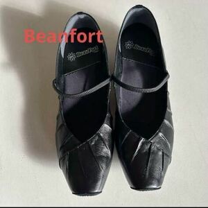 百貨店購入【Beanfort】 ビューフォート　ストラップ　パンプス 黒　24cm 3E