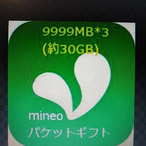 mineo マイネオパケットギフト30GB(9999MB3口) 即日対応の画像1