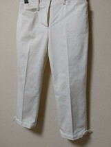 M's GRACY　エムズグレイシー　クロップドパンツ　裾リボン　ホワイト　白　サイズ　36　グログランリボン_画像2