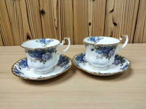 ★ROYAL ALBERT　ロイヤルアルバート　ムーンライトローズ　カップ＆ ソーサー　2客★